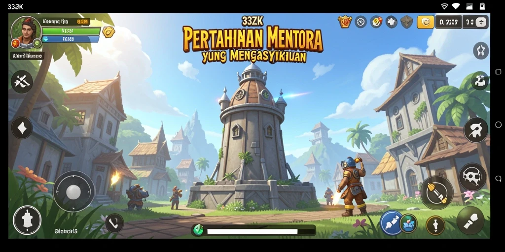 Gameplay seru Tower Defense dalam 33ZK yang menantang.