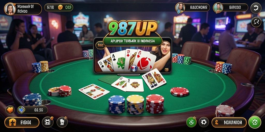 Tampilan screenshot game Poker di 987UP dengan grafik menarik dan gameplay yang realistis.
