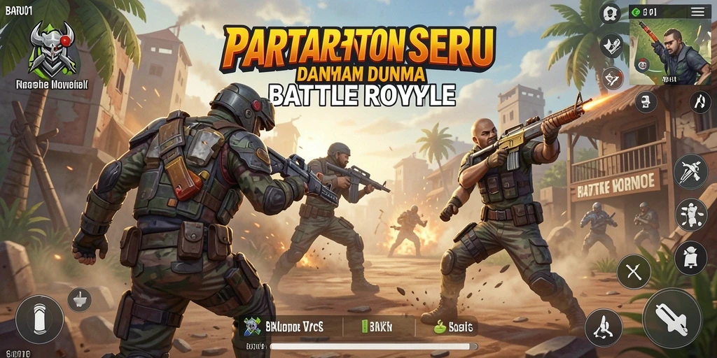 Tampilan gameplay BARU01 dengan aksi seru dan strategi tempur.