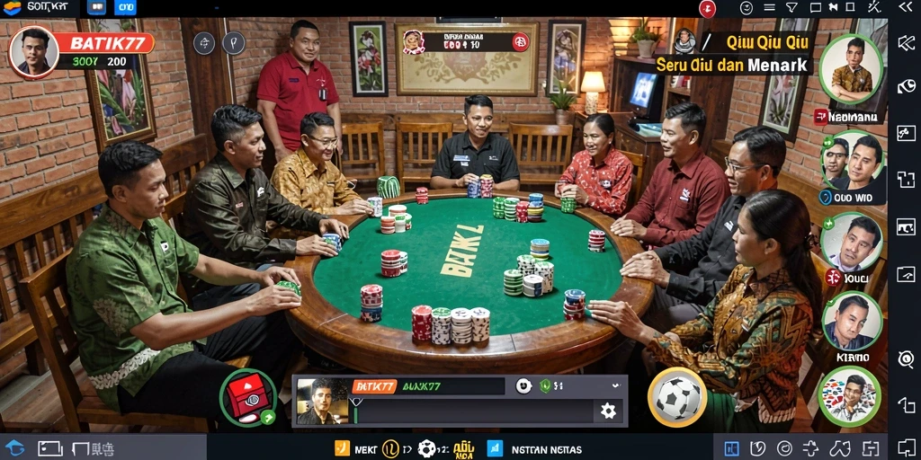 Tangkapan layar gameplay QiuQiu yang memikat di BATIK77.
