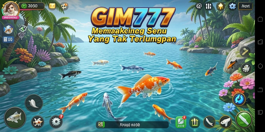 GIM777 menampilkan gameplay seru saat menangkap ikan di berbagai lokasi.