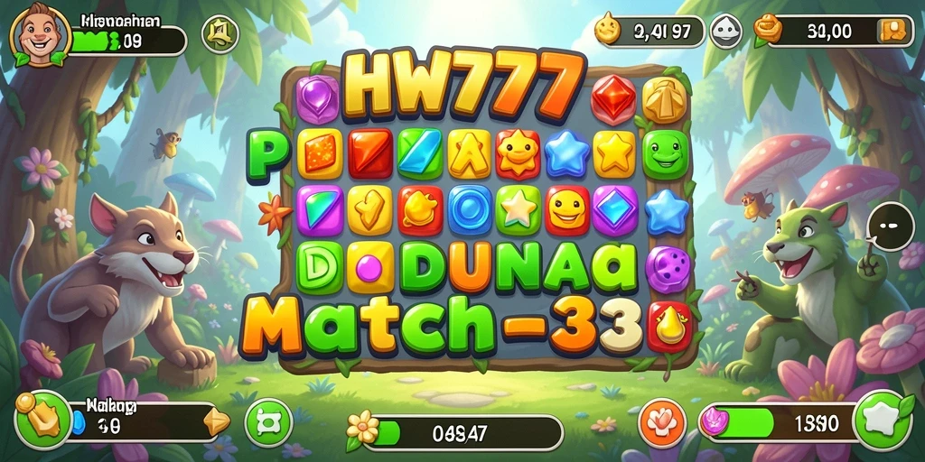 Tayangan gameplay <strong>HW777</strong> yang seru dan berwarna-warni.