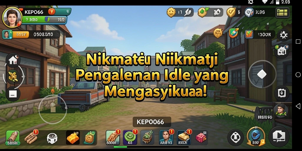 Tampilan screenshot KEPO66 dengan gameplay Idle yang menarik dan menyenangkan.