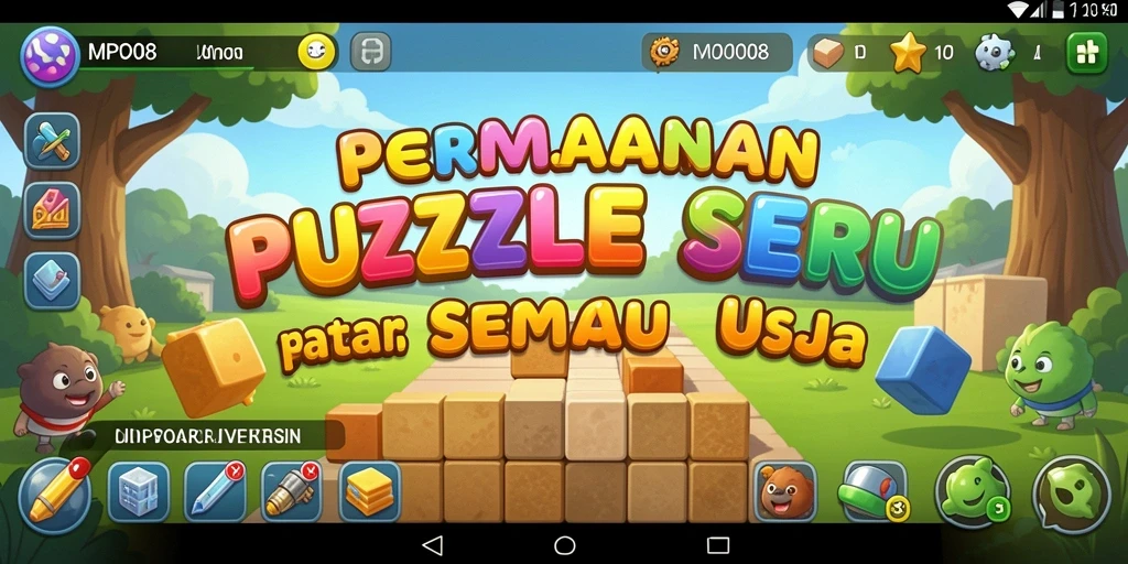 Tampilan gameplay MPO08 yang menarik dengan berbagai tantangan Puzzle.