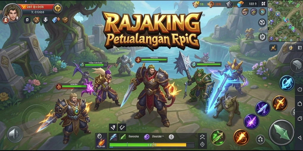 Tampilan gameplay seru dan petualangan epik di RAJAKING.