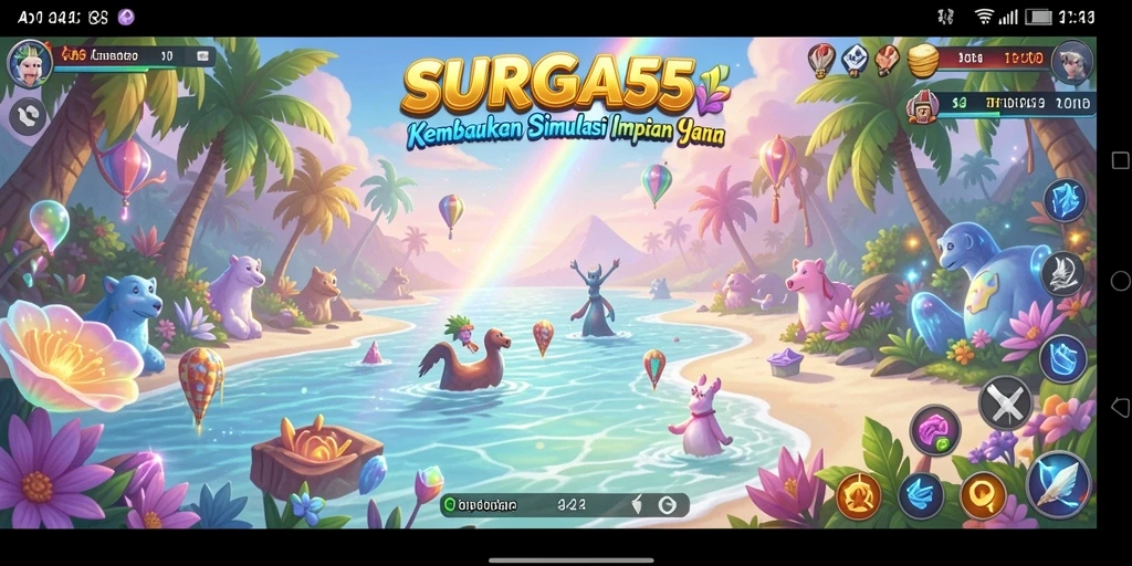 Tangkapan layar menampilkan gameplay SURGA55 yang menarik dan interaktif.