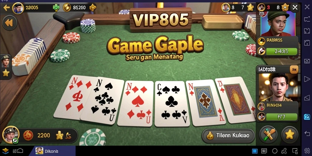 Gameplay seru dan menarik di VIP805, nikmati permainan Gaple.