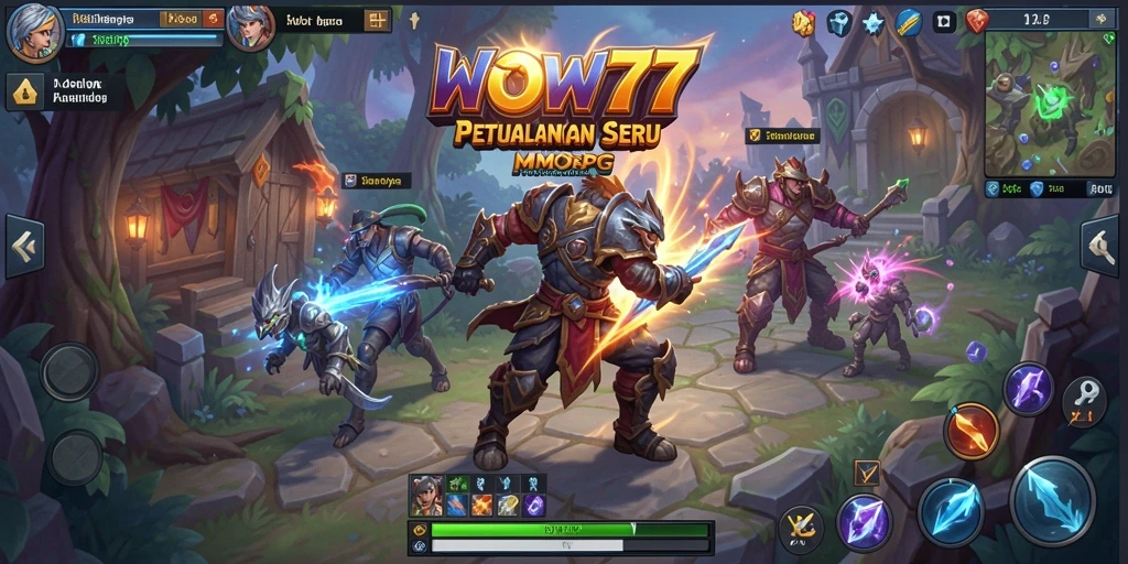 Tangkapan layar utama dari gameplay MMORPG WOW77 yang mendebarkan.