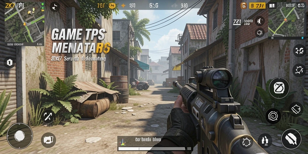 Screenshot ZK7 menunjukkan aksi gameplay yang mendebarkan dan interaktif.